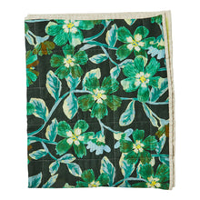 Load image into Gallery viewer, BONNIE &amp; NEIL - COSMOS GREEN / CORNFLOWER GREEN QUILTED THROW
