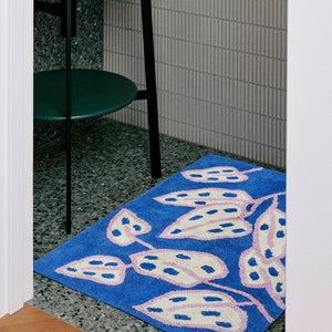 BONNIE & NEIL - BATH MAT - SPOTTED BEGONIA BLUE