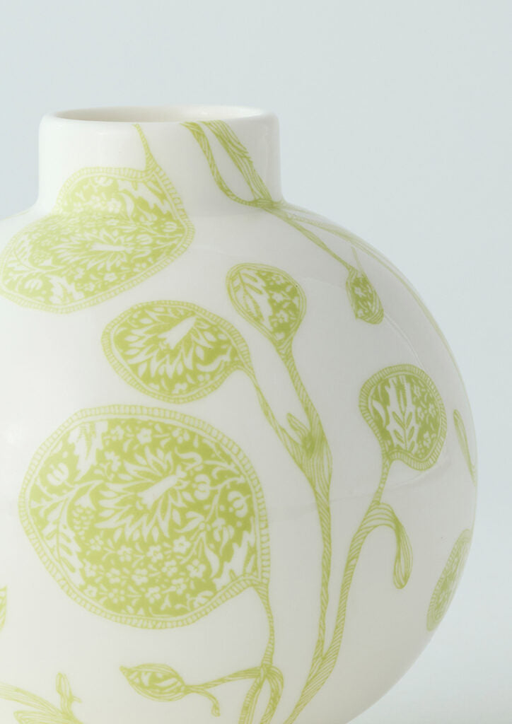 ANGUS & CELESTE - BULB VASE - GREEN NASTURTIUM