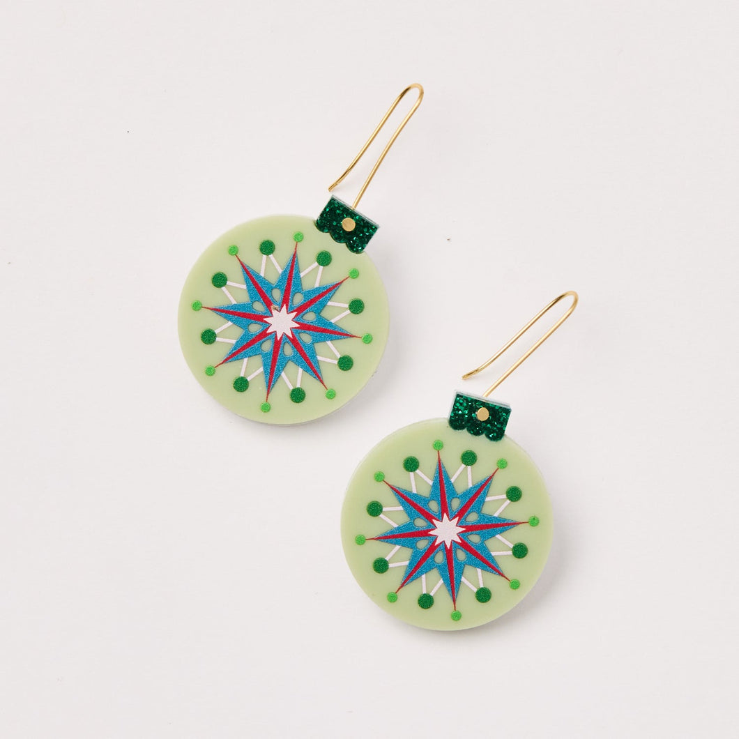 MARTHA JEAN - BAUBLE EARRINGS - GREEN