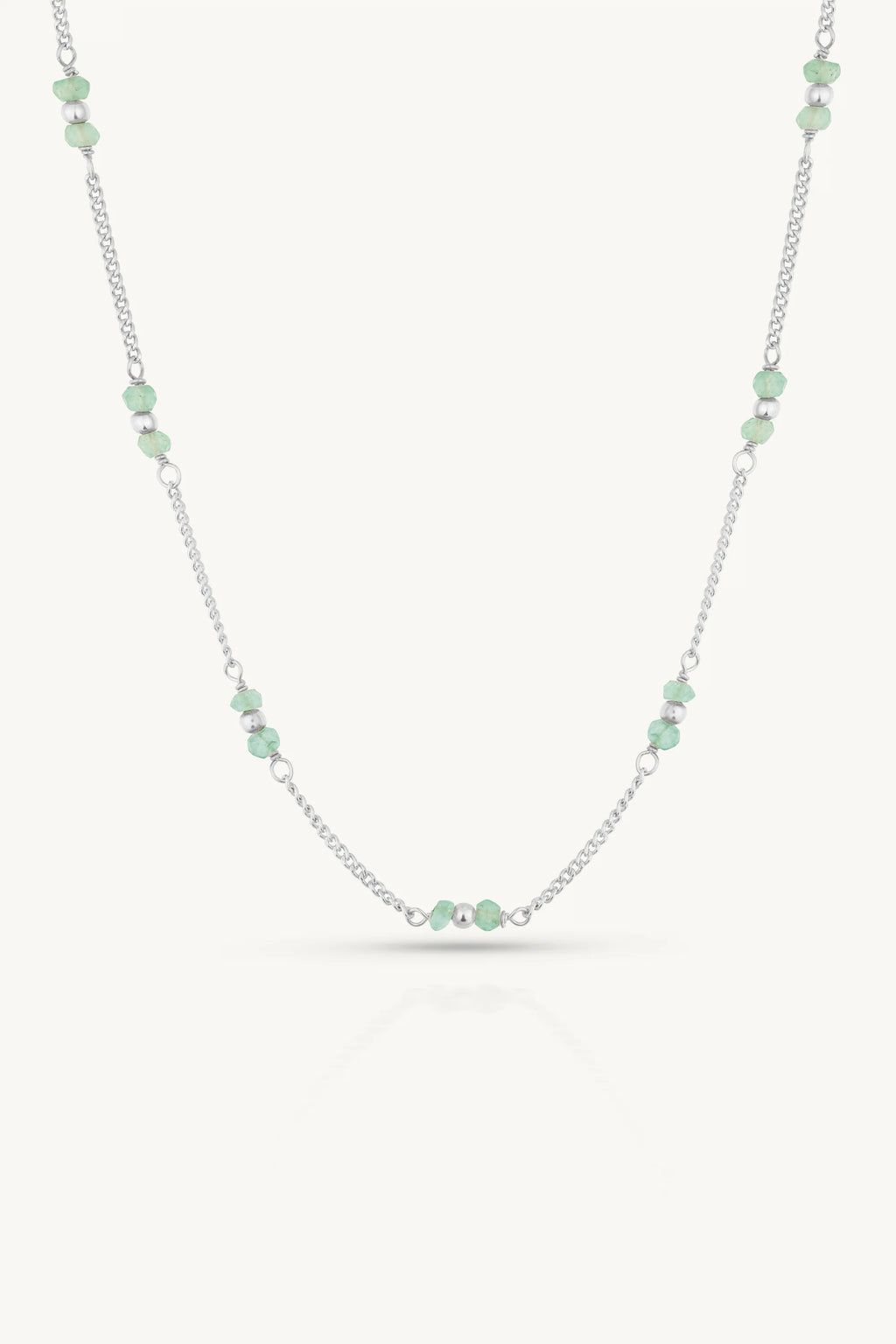 TONIMAY - NECKLACE - BEADED APATITE SILVER