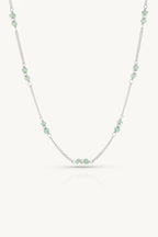 TONIMAY - NECKLACE - BEADED APATITE SILVER
