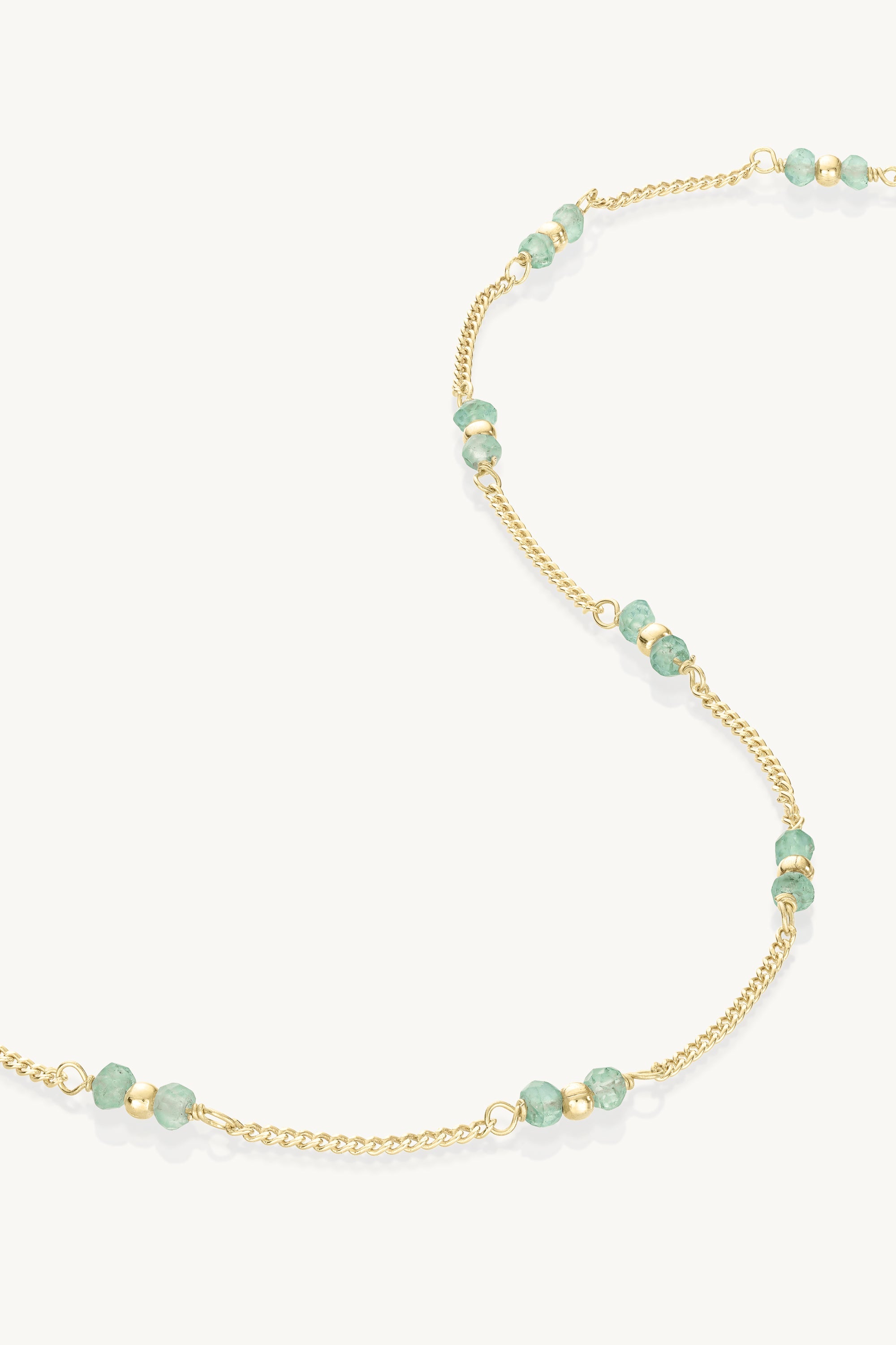 TONIMAY - BEADED APATITE GOLD NECKLACE