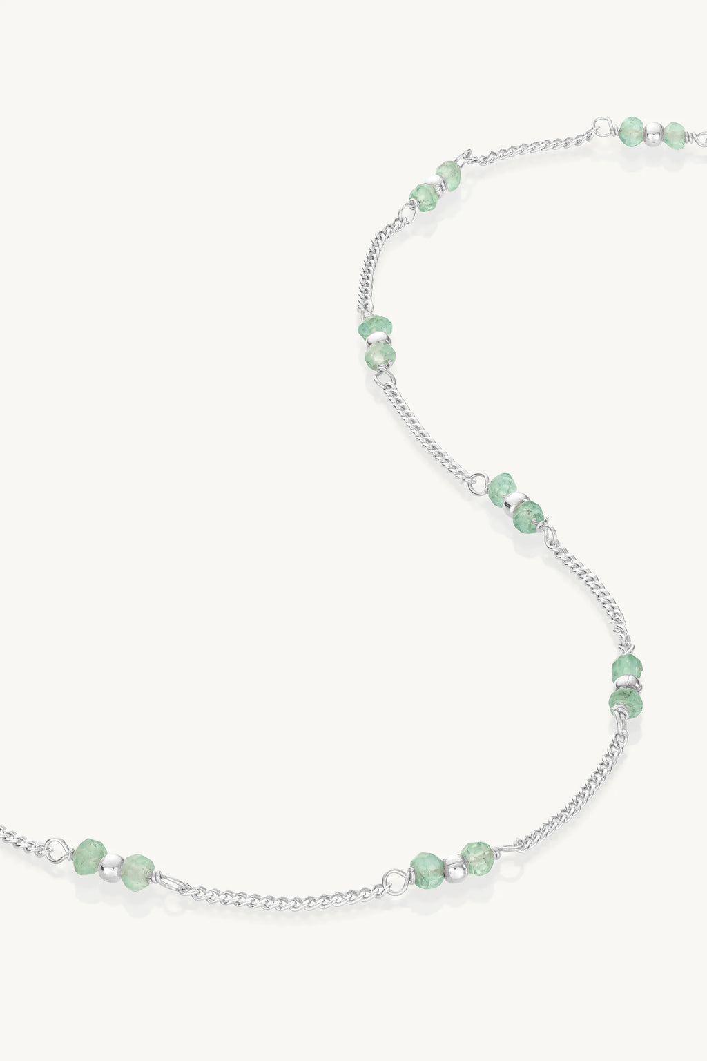 TONIMAY - NECKLACE - BEADED APATITE SILVER