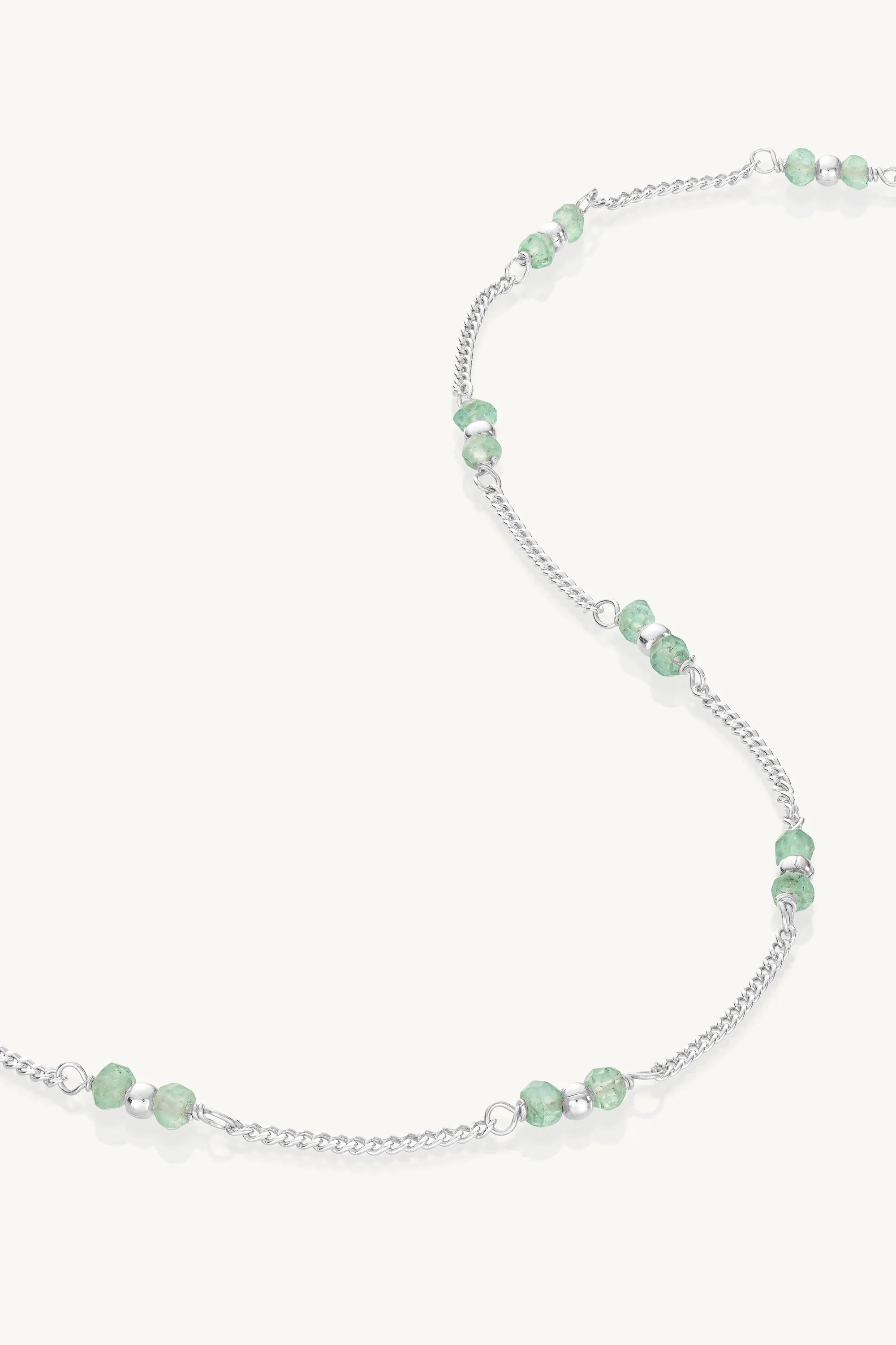 TONIMAY - NECKLACE - BEADED APATITE SILVER