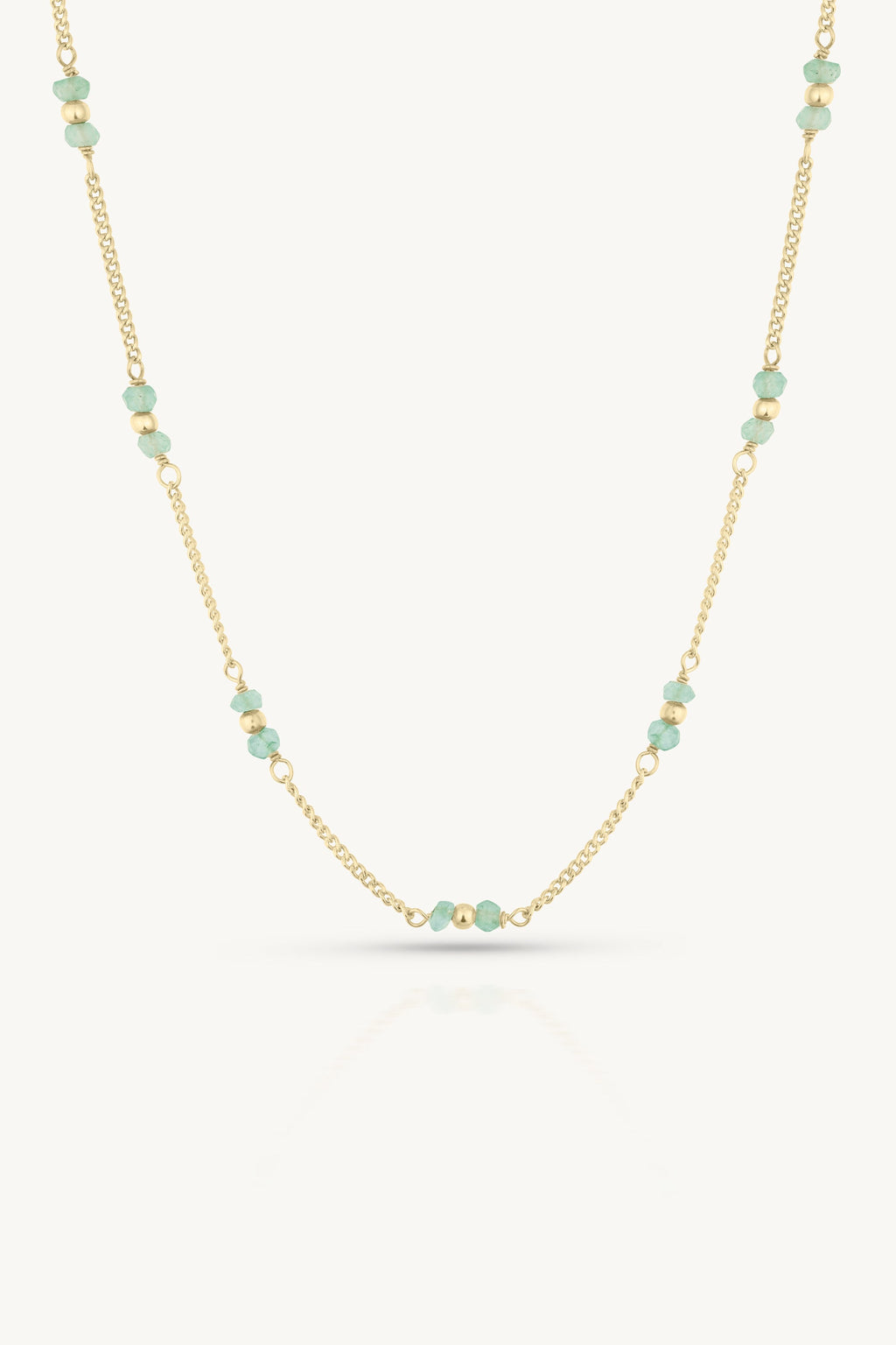 TONIMAY - BEADED APATITE GOLD NECKLACE