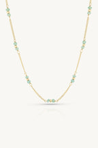 TONIMAY - BEADED APATITE GOLD NECKLACE