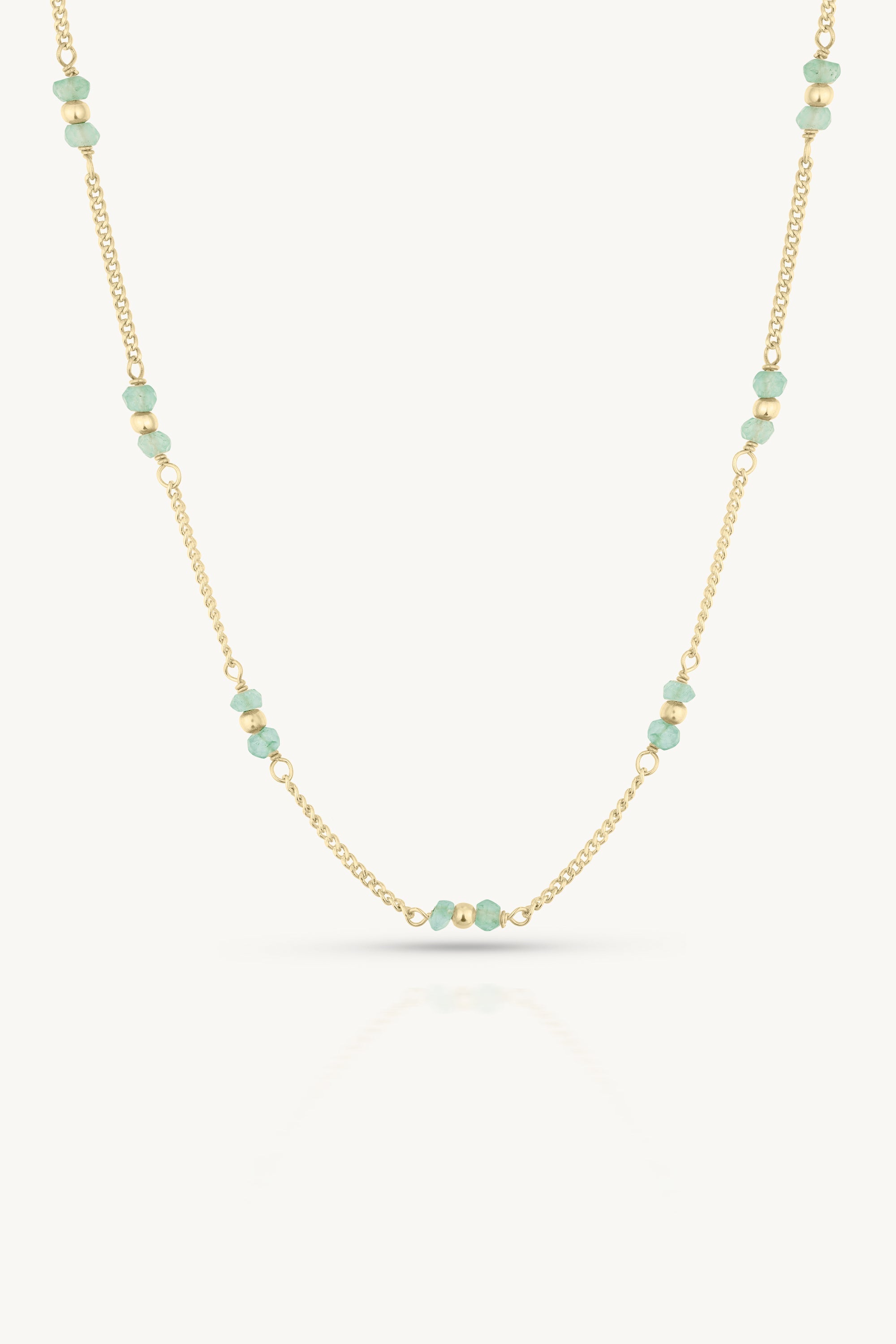 TONIMAY - BEADED APATITE GOLD NECKLACE