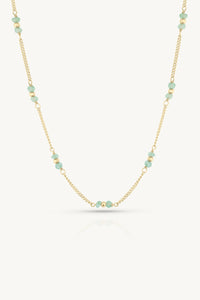 TONIMAY - BEADED APATITE GOLD NECKLACE