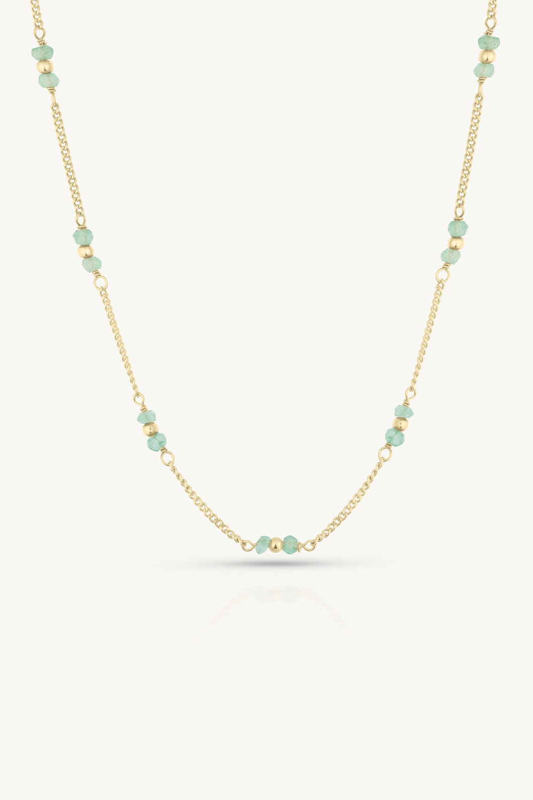 TONIMAY - BEADED APATITE GOLD NECKLACE