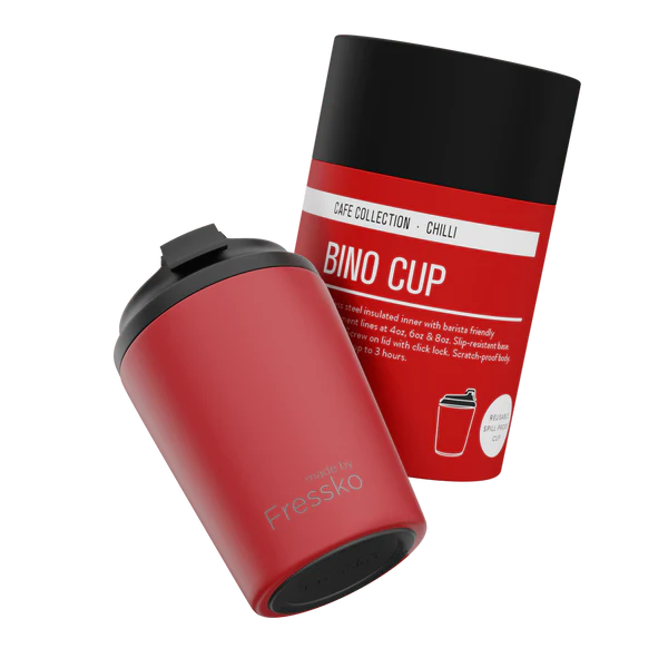 MADE BY FRESSKO - BINO REUSABLE COFFEE CUP 227ML/8OZ - CHILLI