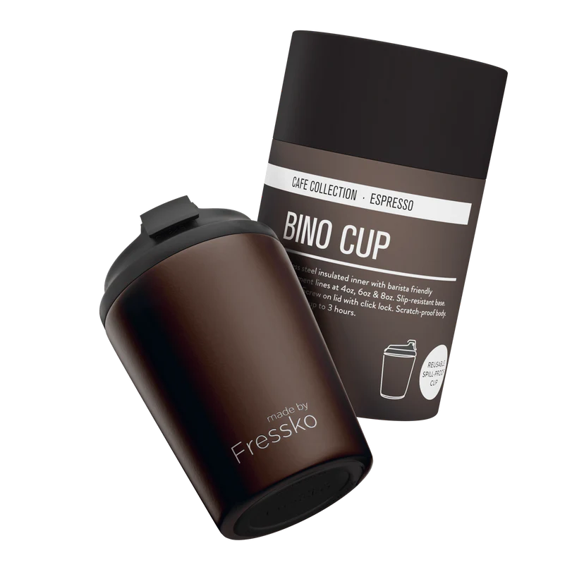 MADE BY FRESSKO - BINO REUSABLE COFFEE CUP 227ML/8OZ - ESPRESSO
