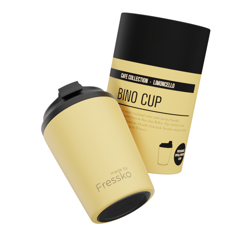 MADE BY FRESSKO - BINO REUSABLE COFFEE CUP 227ML/8OZ - LIMONCELLO