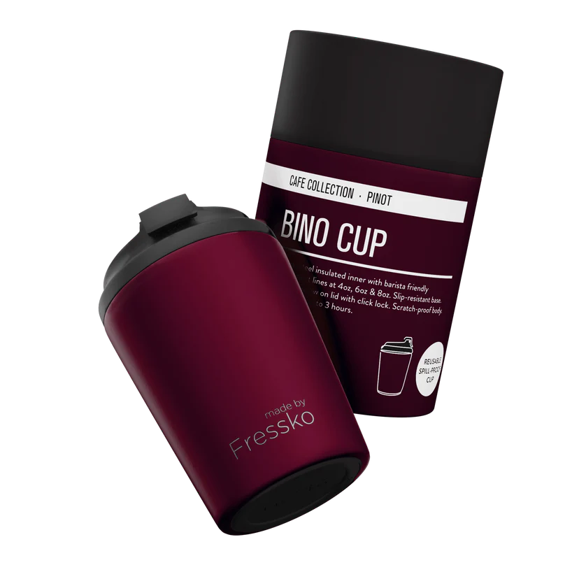 MADE BY FRESSKO - BINO REUSABLE COFFEE CUP 227ML/8OZ - PINOT