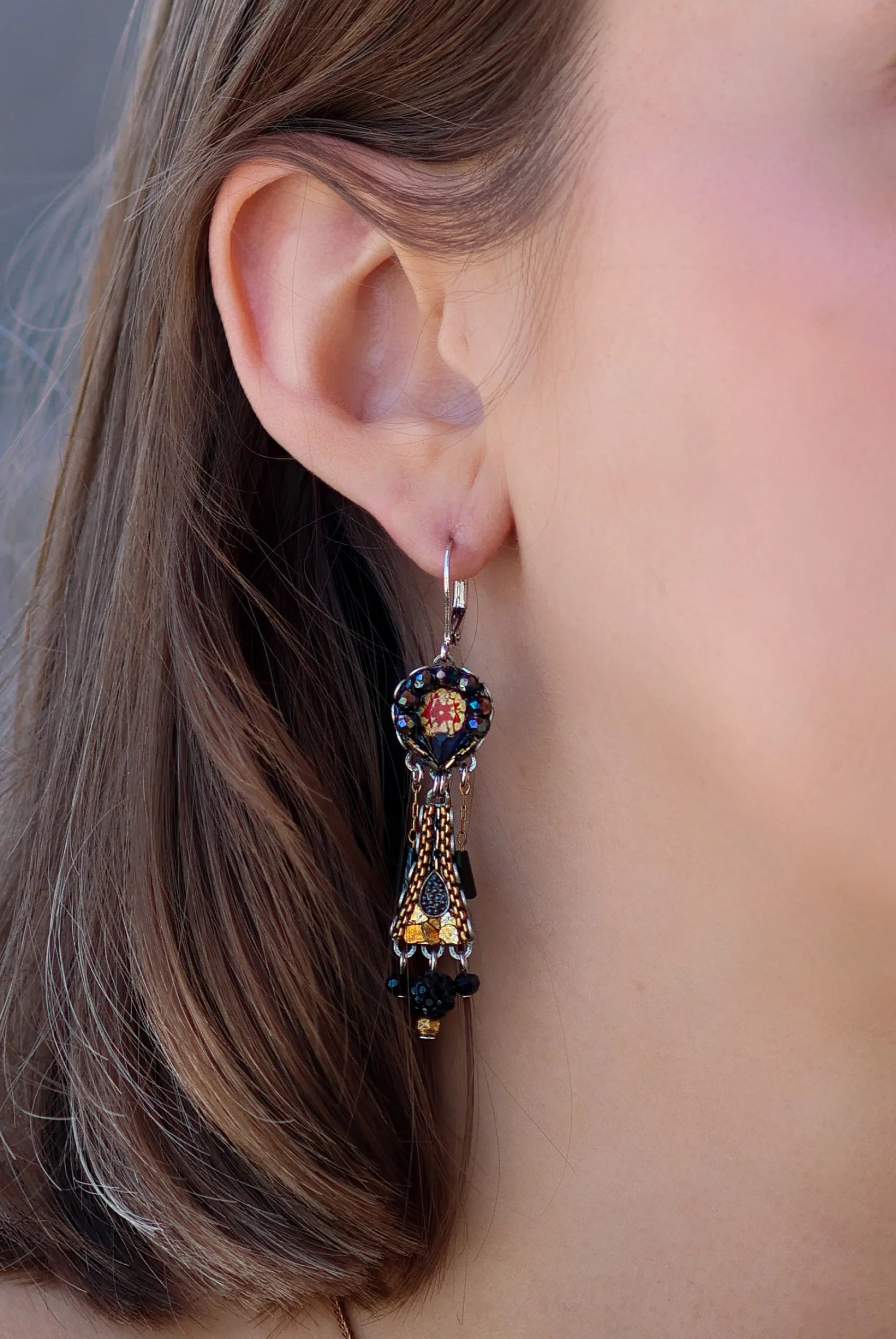 AYALA BAR - OBSIDIAN NIGHT SET - EARRINGS - ARDOR
