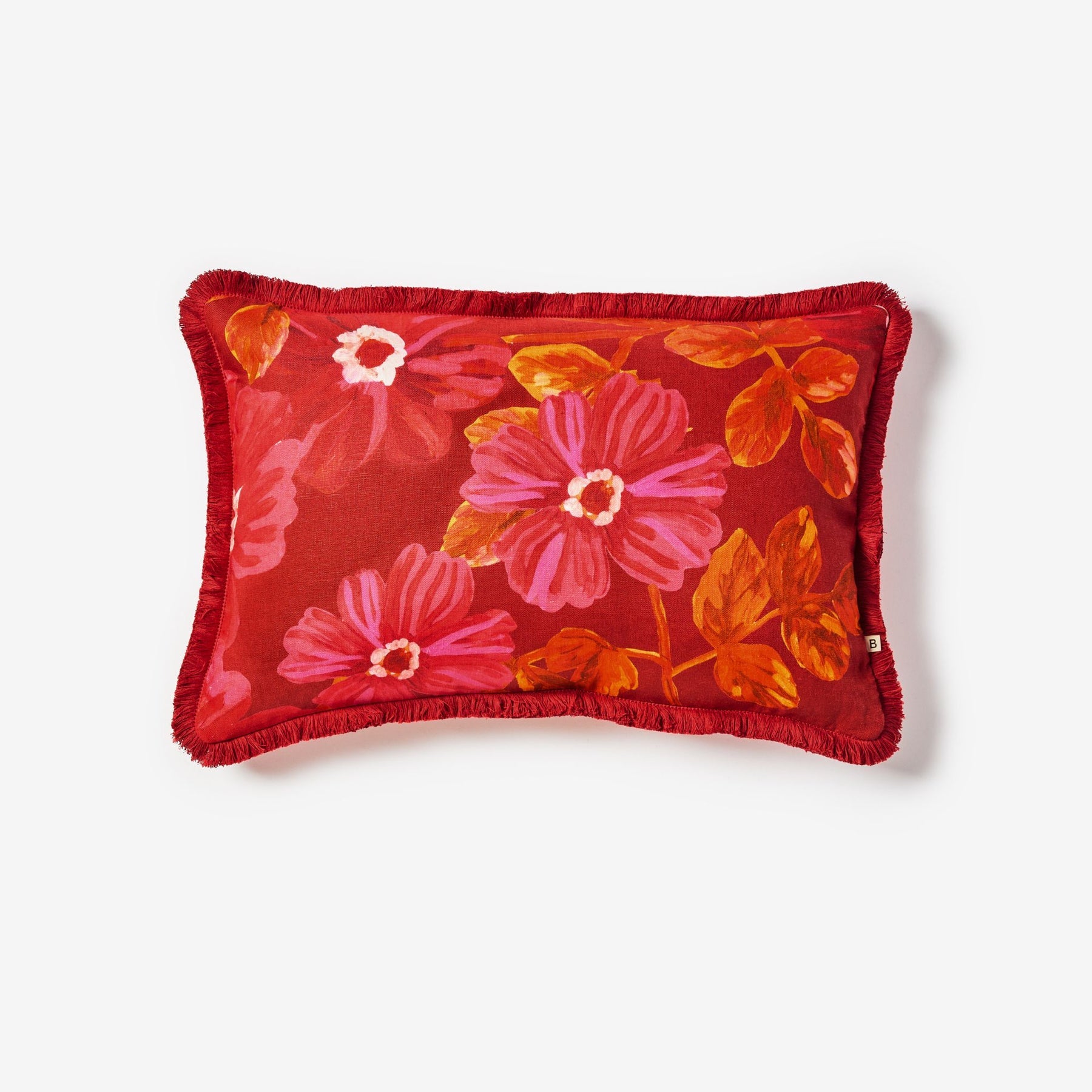 BONNIE & NEIL - ROSETTA RED CUSHION 60X40CM