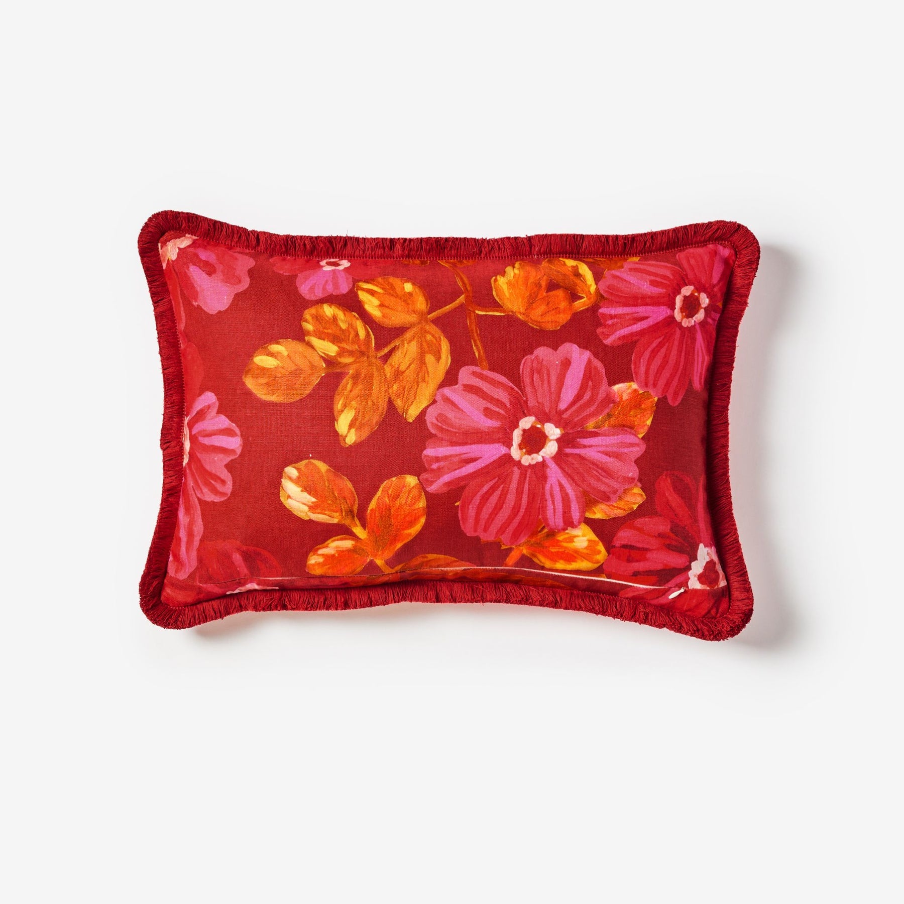 BONNIE & NEIL - ROSETTA RED CUSHION 60X40CM