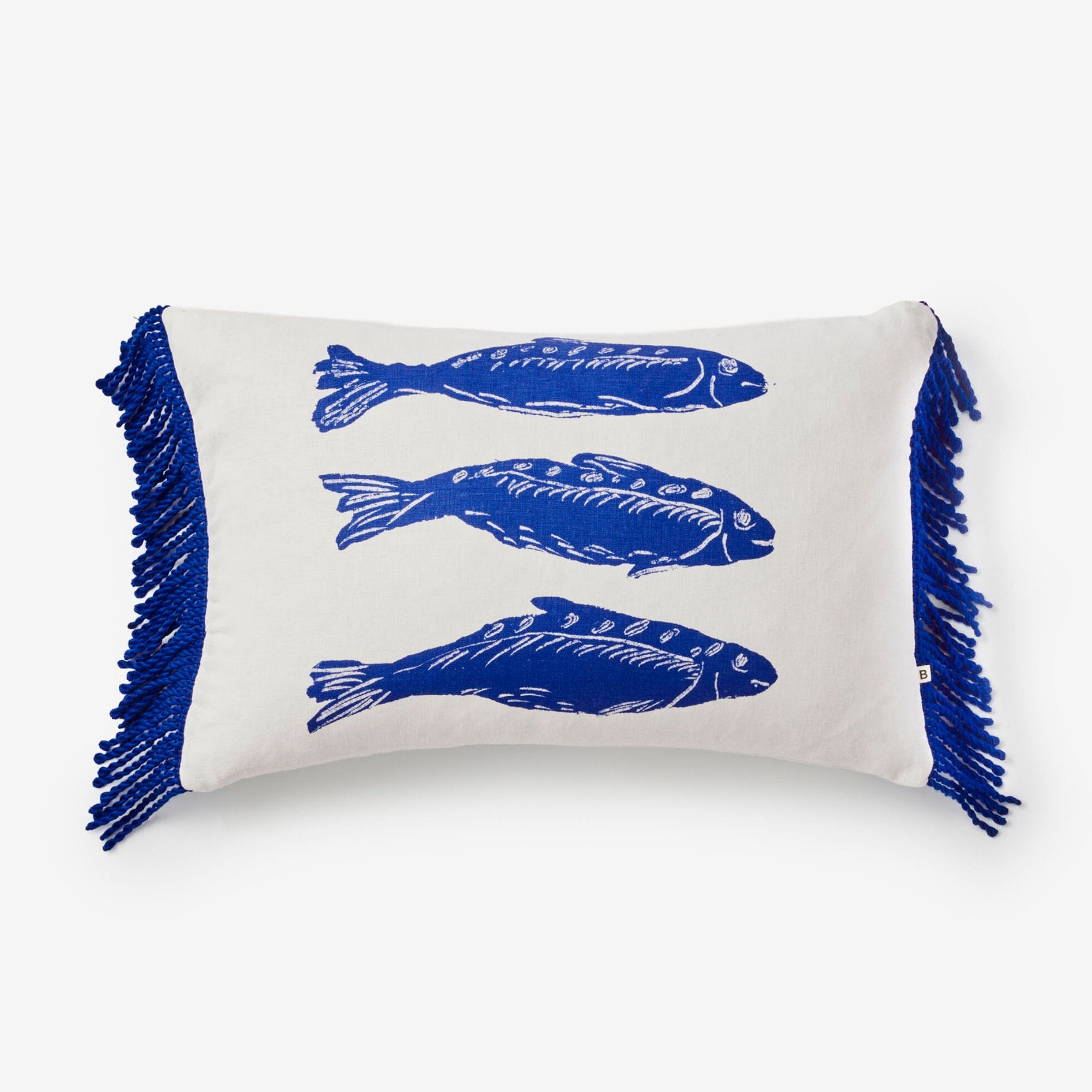BONNIE & NEIL - 60X40CM CUSHION - SARDINE BLUE