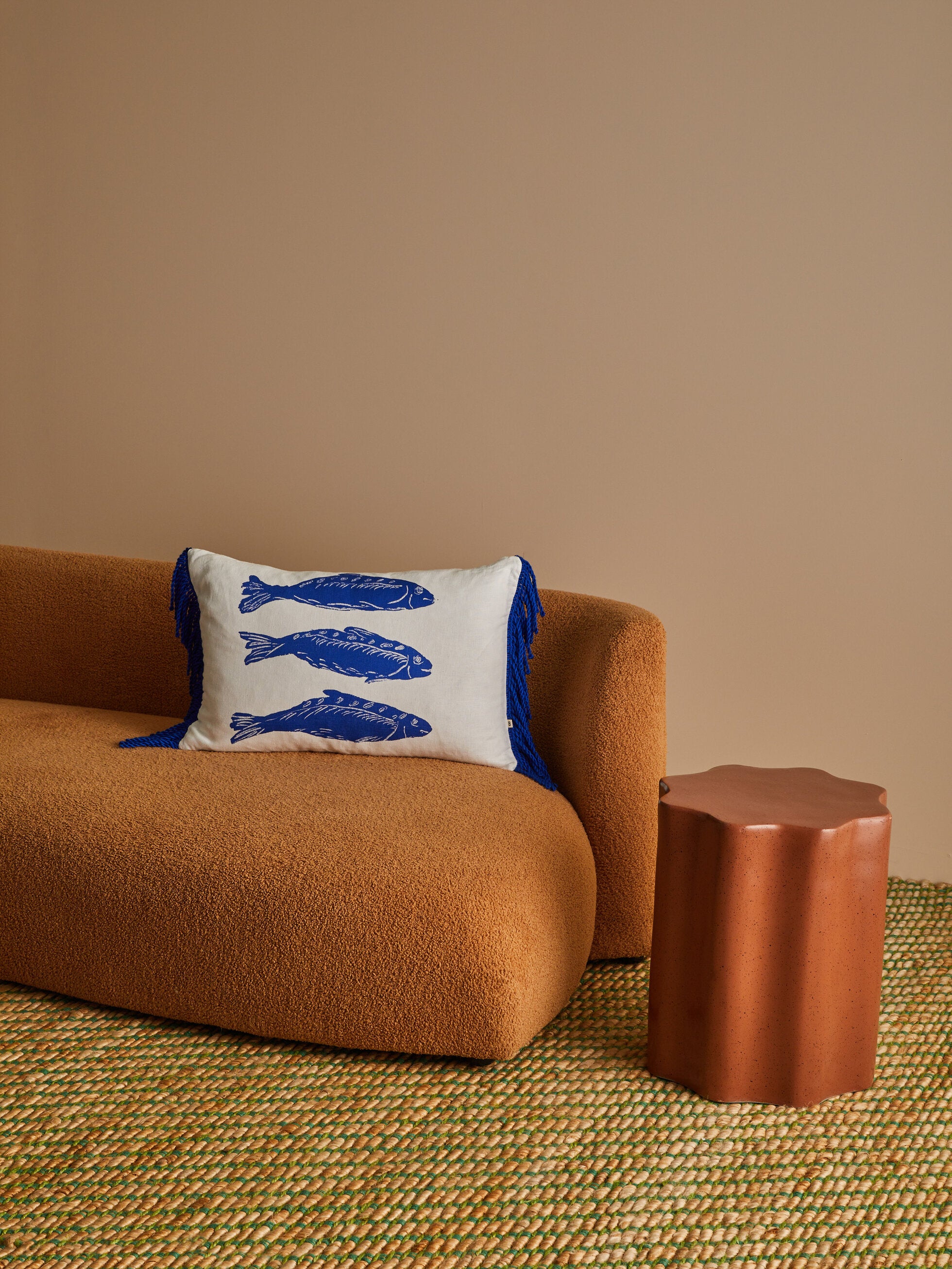 BONNIE & NEIL - 60X40CM CUSHION - SARDINE BLUE