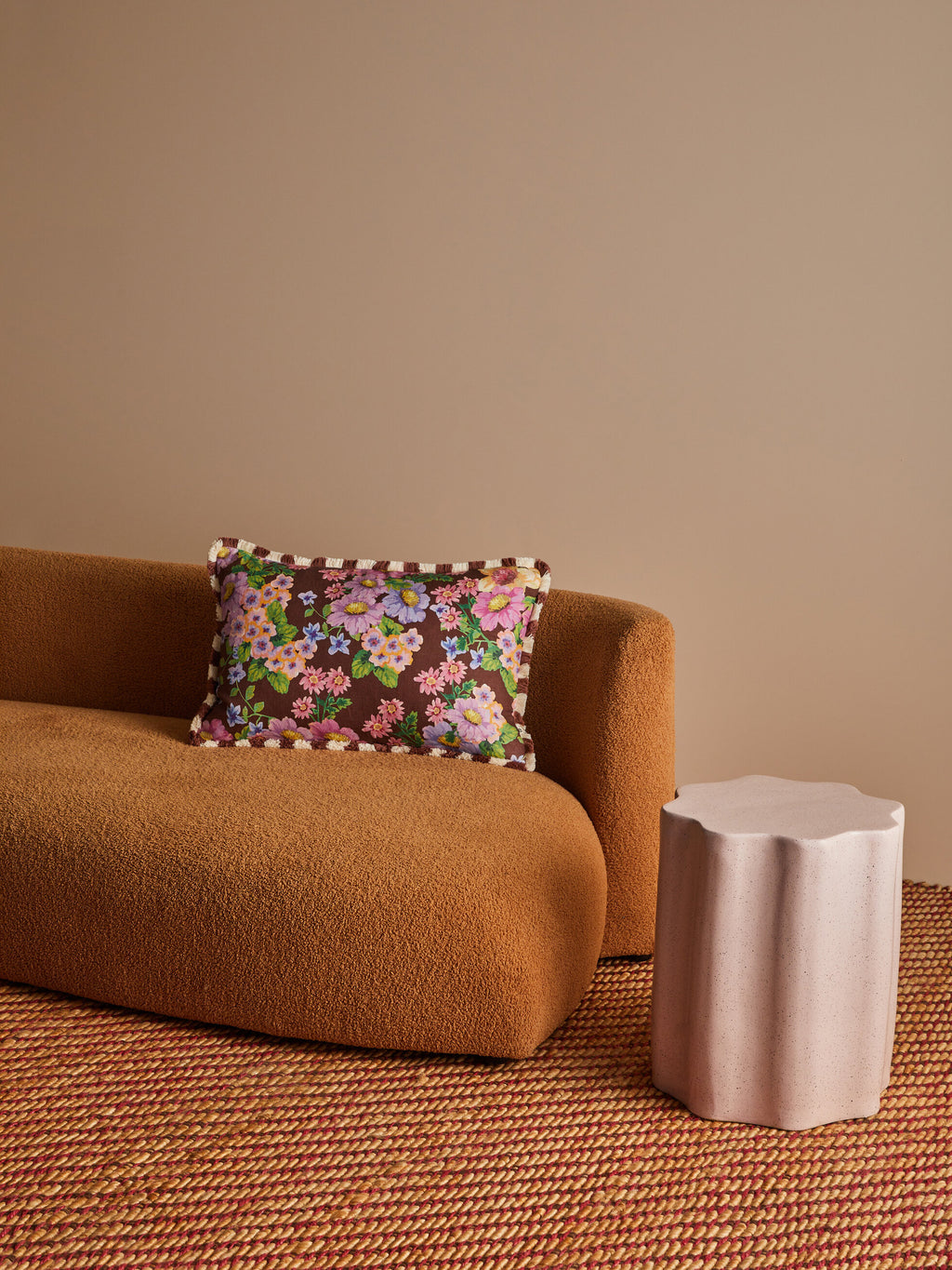 BONNIE & NEIL - 60X40CM CUSHION - BUTTERCUP BROWN