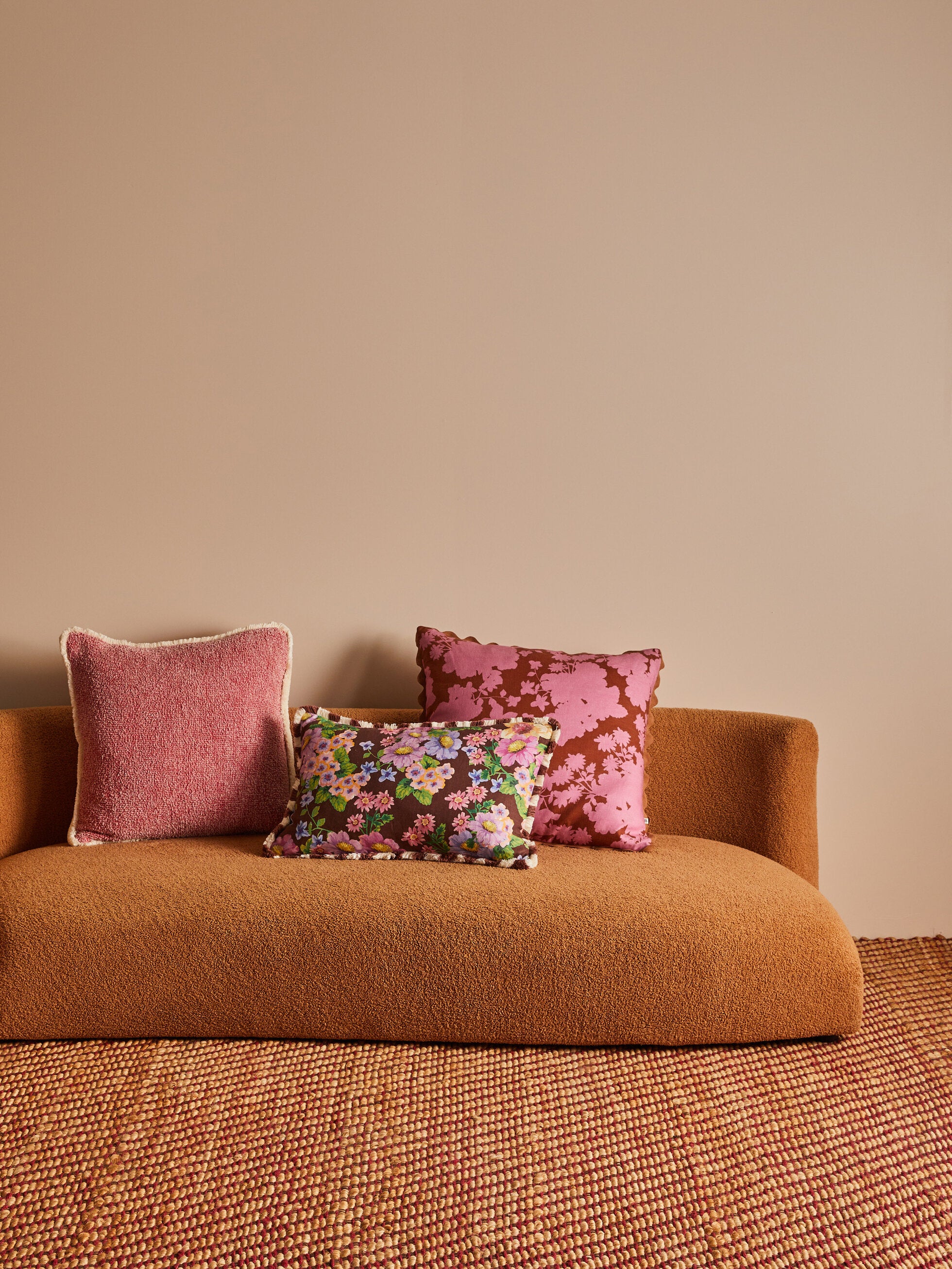 BONNIE & NEIL - 60X40CM CUSHION - BUTTERCUP BROWN