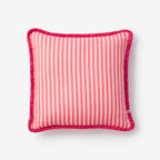 BONNIE & NEIL - 50CM CUSHION - PINSTRIPE ROSE
