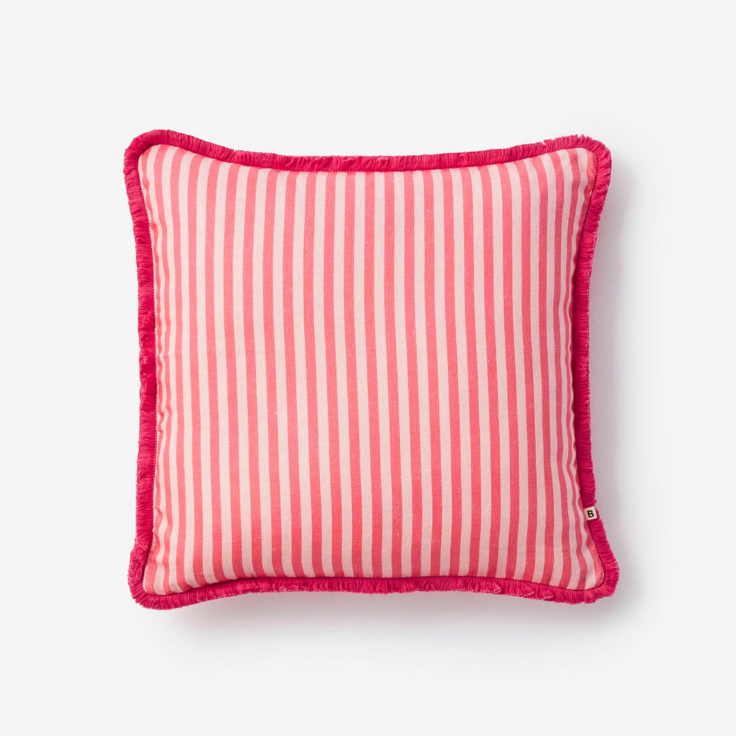 BONNIE & NEIL - 50CM CUSHION - PINSTRIPE ROSE