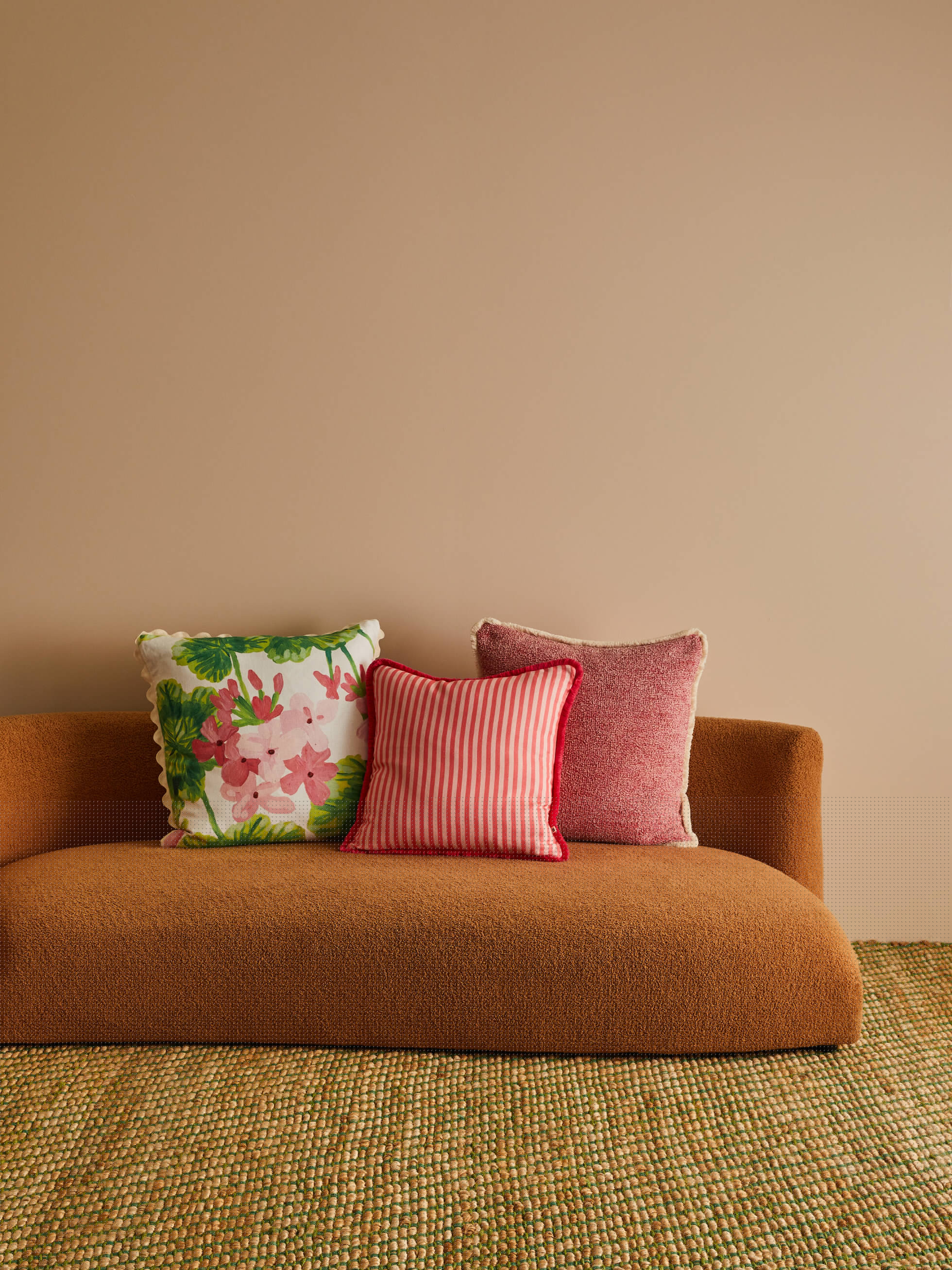 BONNIE & NEIL - 50CM CUSHION - PINSTRIPE ROSE