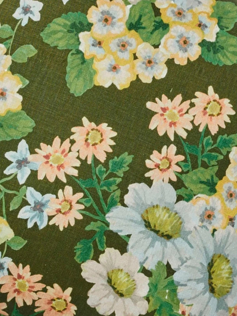 BONNIE & NEIL - BUTTERCUP 50CM CUSHION - OLIVE GREEN