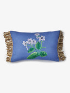 BONNIE & NEIL - COTTAGE GARDEN LINEN CUSHION 60X40CM - BLUE
