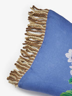 BONNIE & NEIL - COTTAGE GARDEN LINEN CUSHION 60X40CM - BLUE