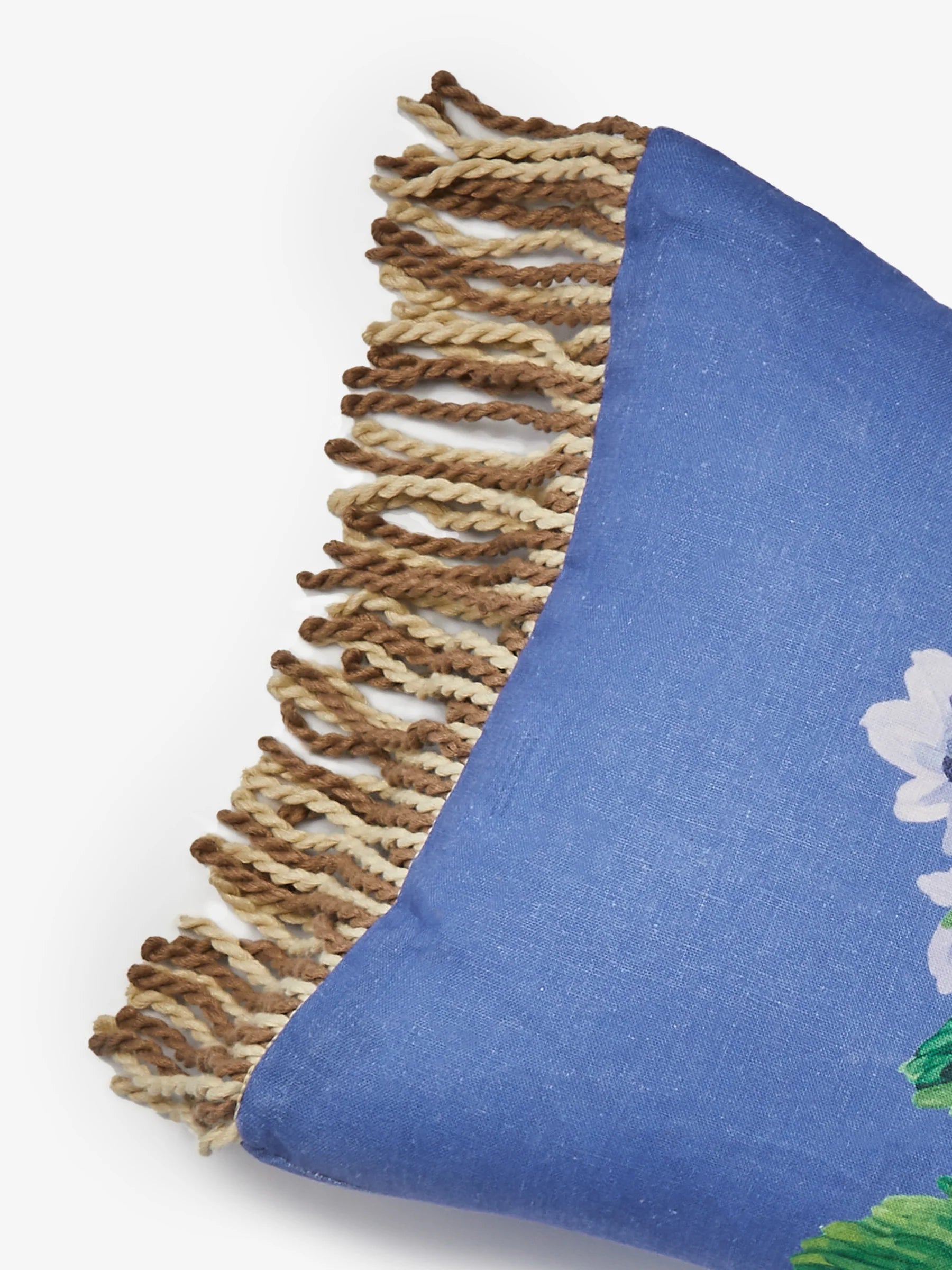 BONNIE & NEIL - COTTAGE GARDEN LINEN CUSHION 60X40CM - BLUE