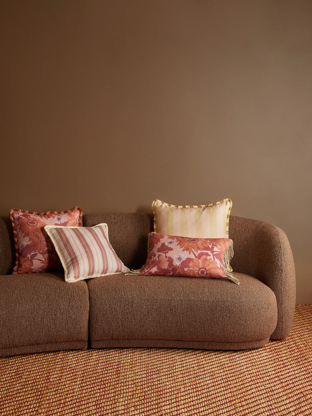BONNIE & NEIL - MARIGOLD LINEN CUSHION 60X40CM - ROSE