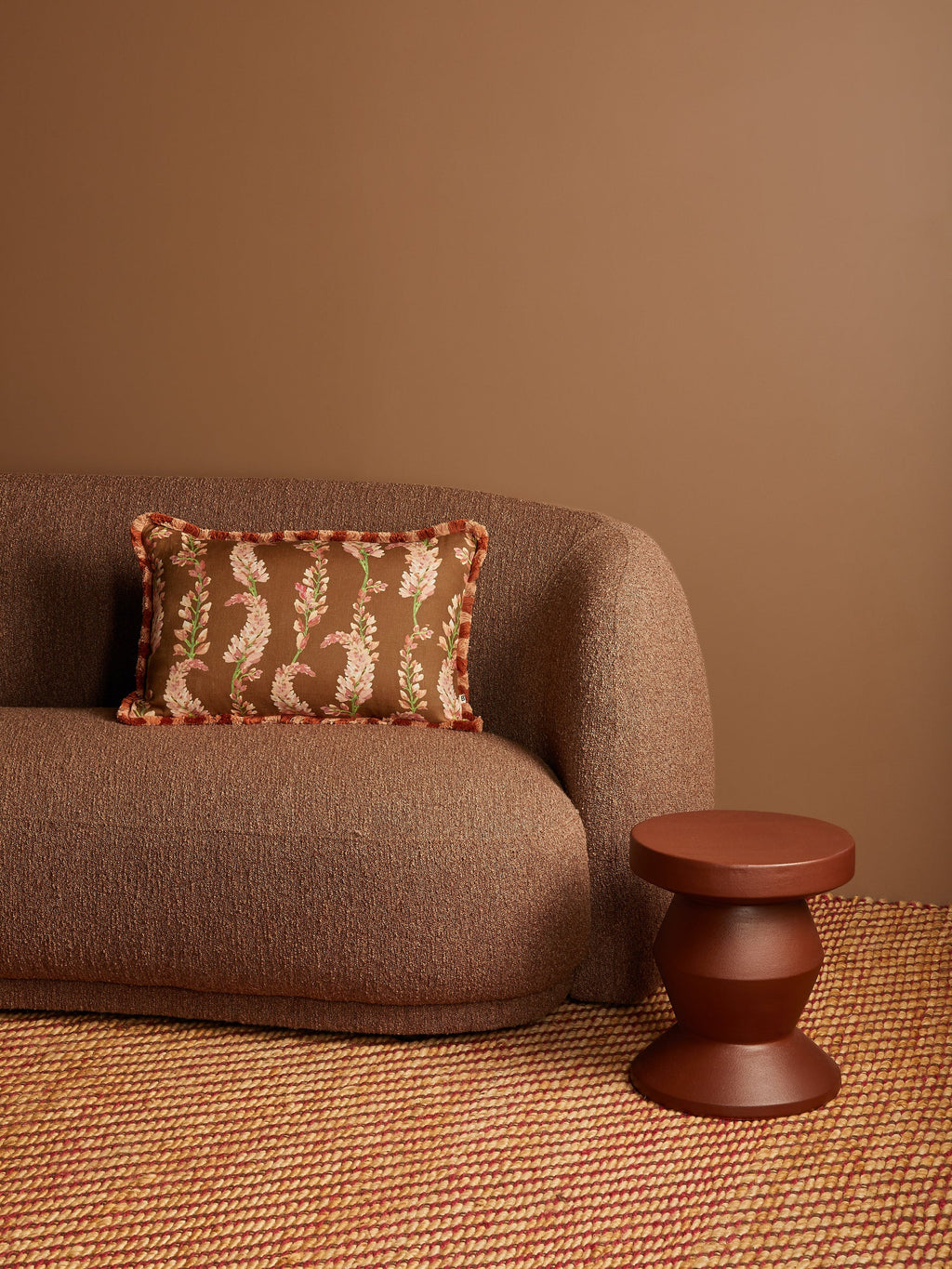 BONNIE & NEIL - PENNY LINEN CUSHION 60X40CM - BROWN