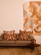 BONNIE & NEIL - PENNY LINEN CUSHION 60X40CM - BROWN