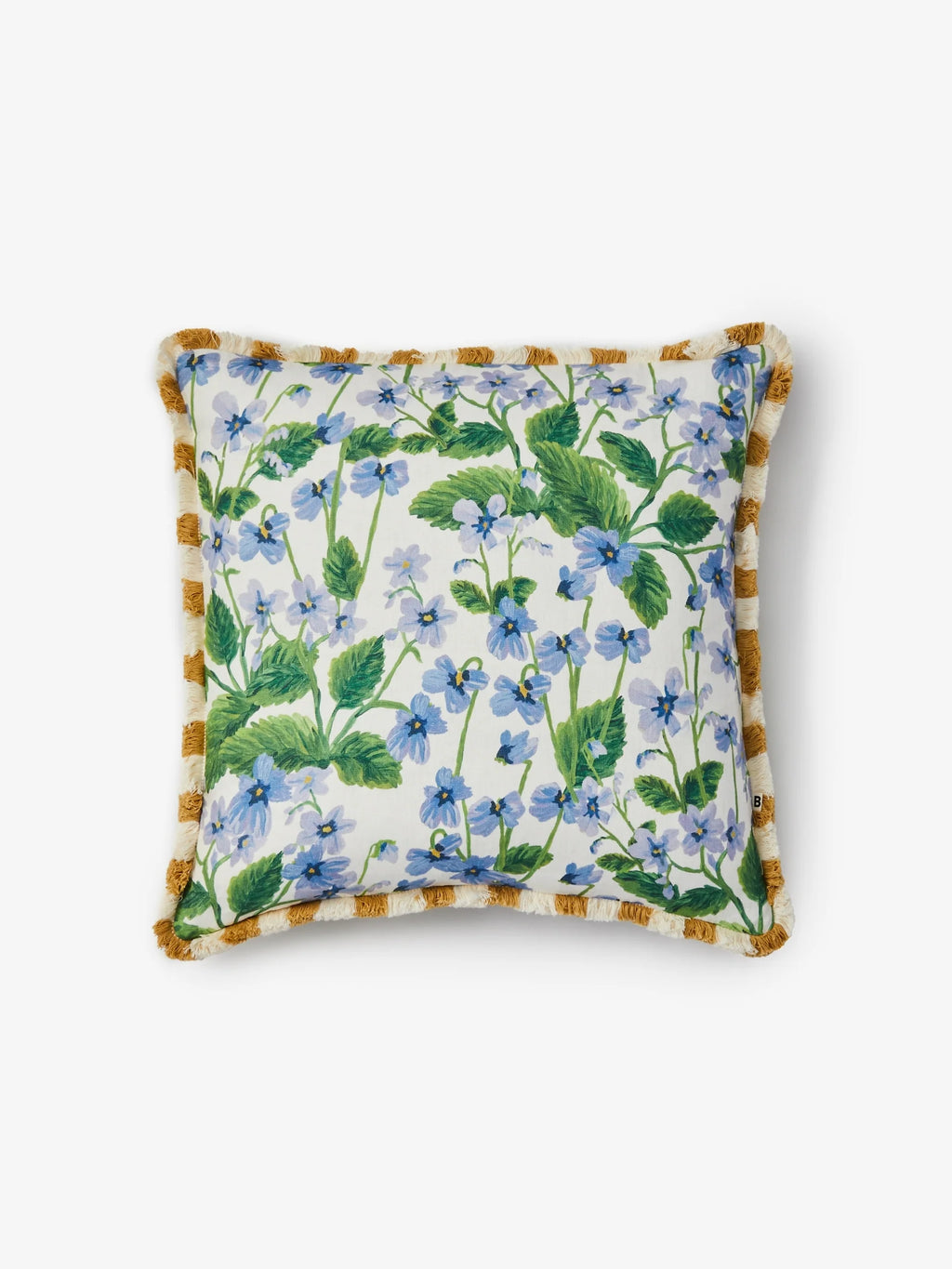 BONNIE & NEIL - LILAS BLUE FLORAL LINEN CUSHION 50CM
