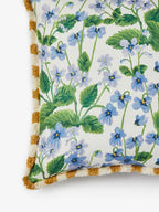 BONNIE & NEIL - LILAS BLUE FLORAL LINEN CUSHION 50CM