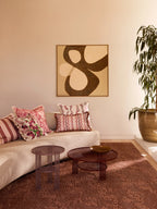 BONNIE & NEIL - LUPIN MULTI FLORAL LINEN CUSHION 50CM - PINK