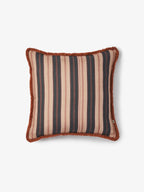 BONNIE & NEIL - SUITING STRIPE LINEN CUSHION 50CM - BLACK TAN