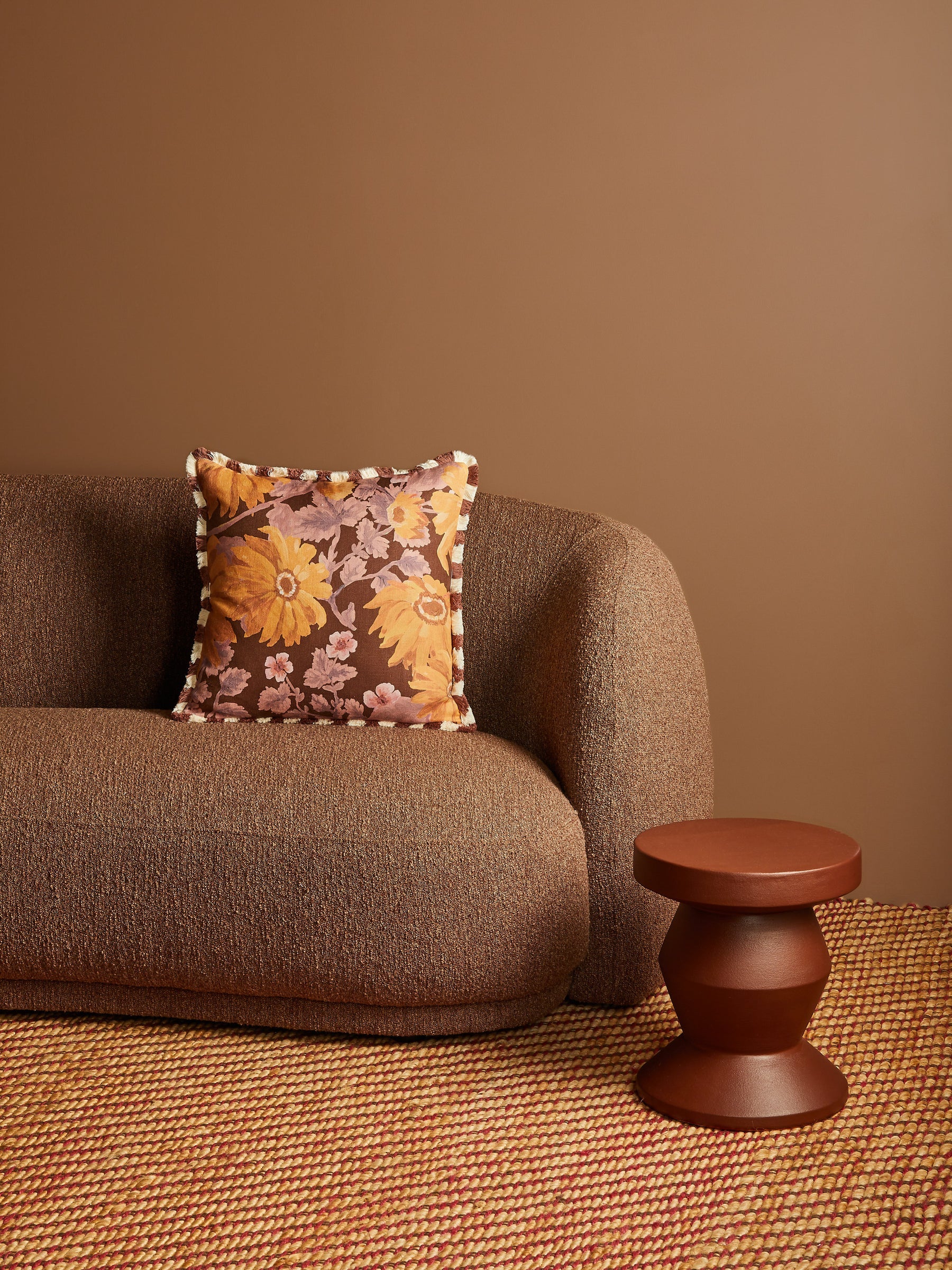 BONNIE & NEIL - MARIGOLD LINEN CUSHION 50CM - AMBER