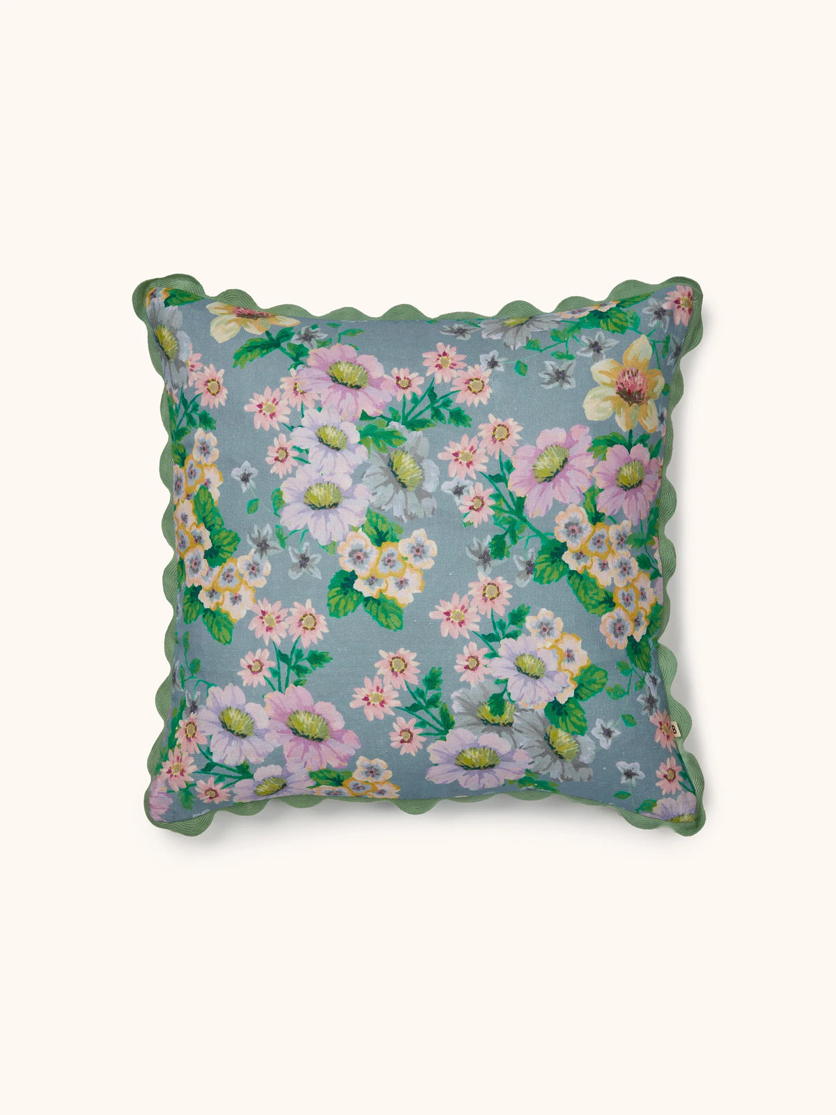 BONNIE & NEIL - BUTTERCUP 50CM CUSHION - BLUE