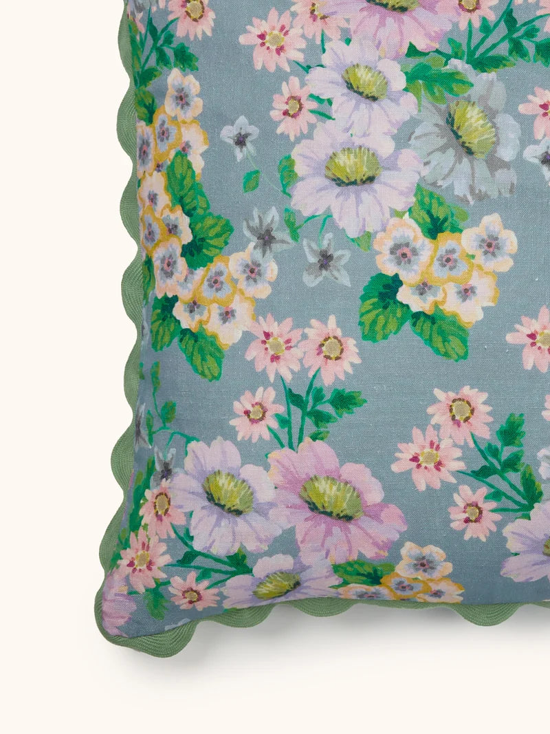 BONNIE & NEIL - BUTTERCUP 50CM CUSHION - BLUE