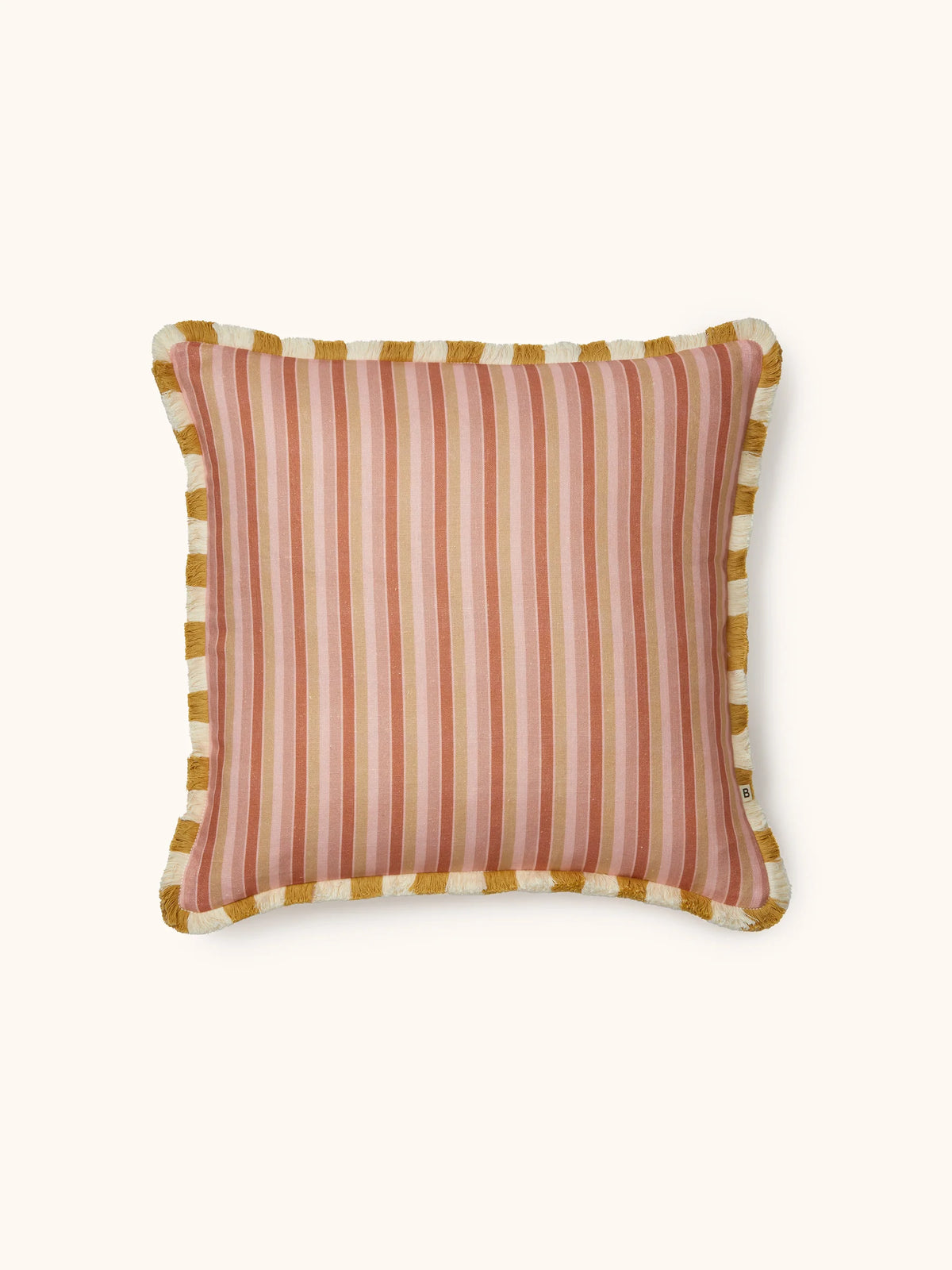 BONNIE & NEIL - GARDEN STRIPE 50CM CUSHION - PINK