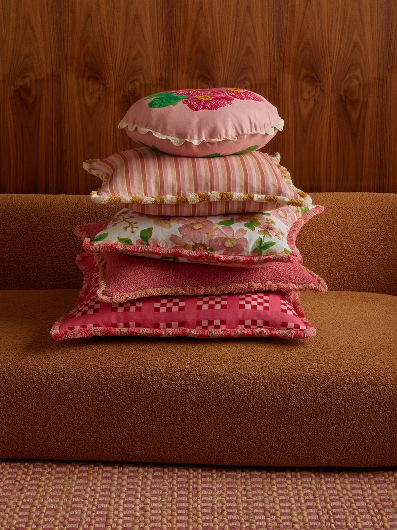 BONNIE & NEIL - PRAIRIE 50CM CUSHION - PINK