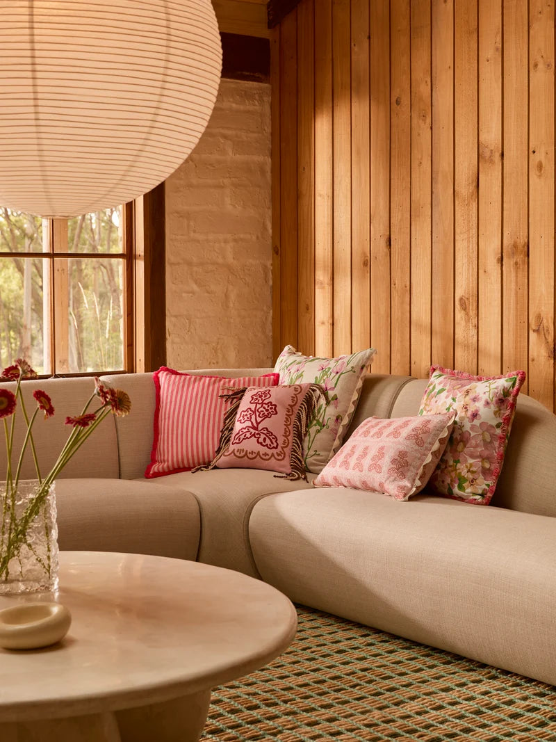 BONNIE & NEIL - PRAIRIE 50CM CUSHION - PINK