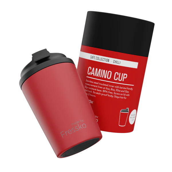 MADE BY FRESSKO - CAMINO REUSABLE COFFEE CUP 340ML/12OZ - CHILLI