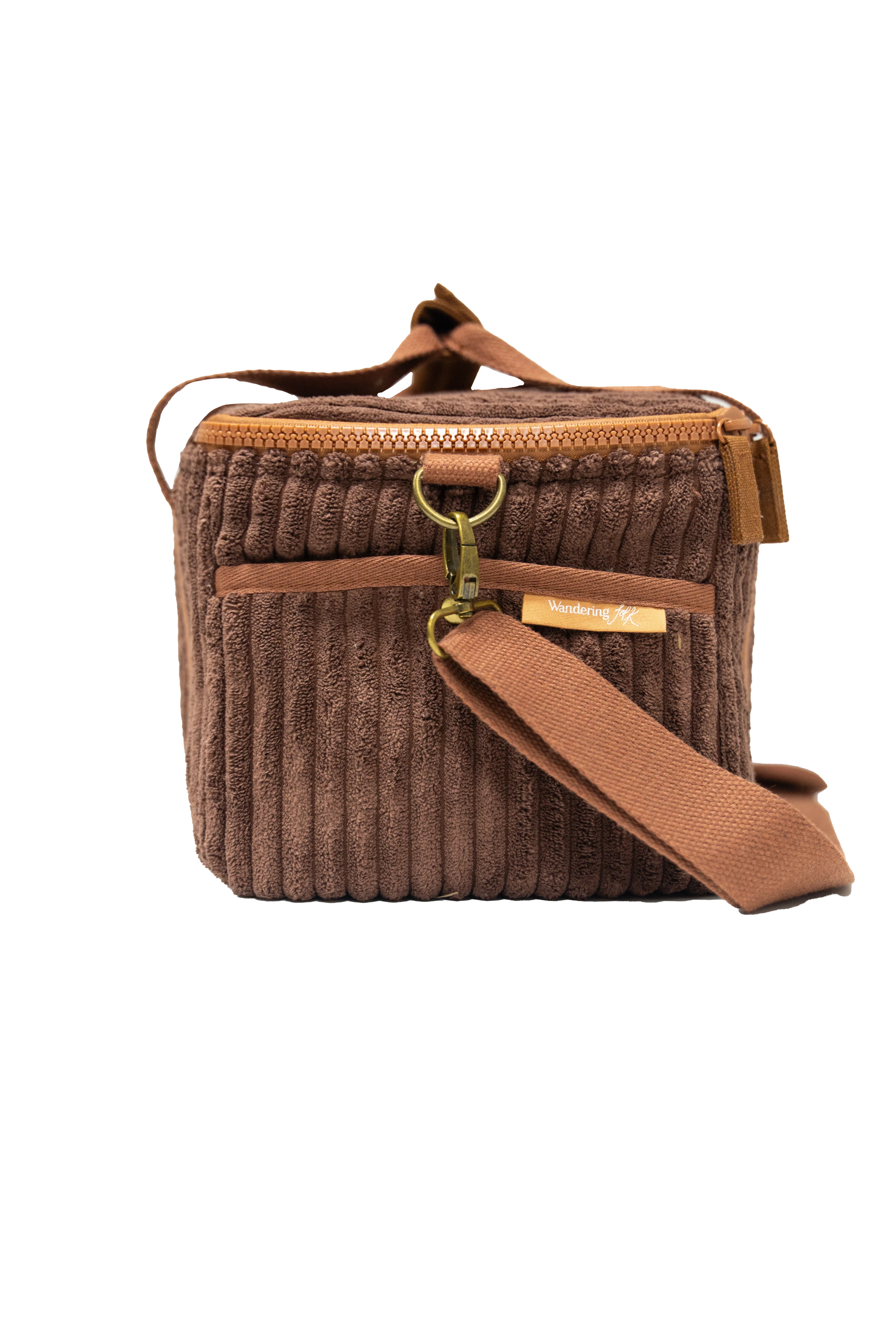 WANDERING FOLK - CORD COOLER BAG MINI - CHOCOLATE