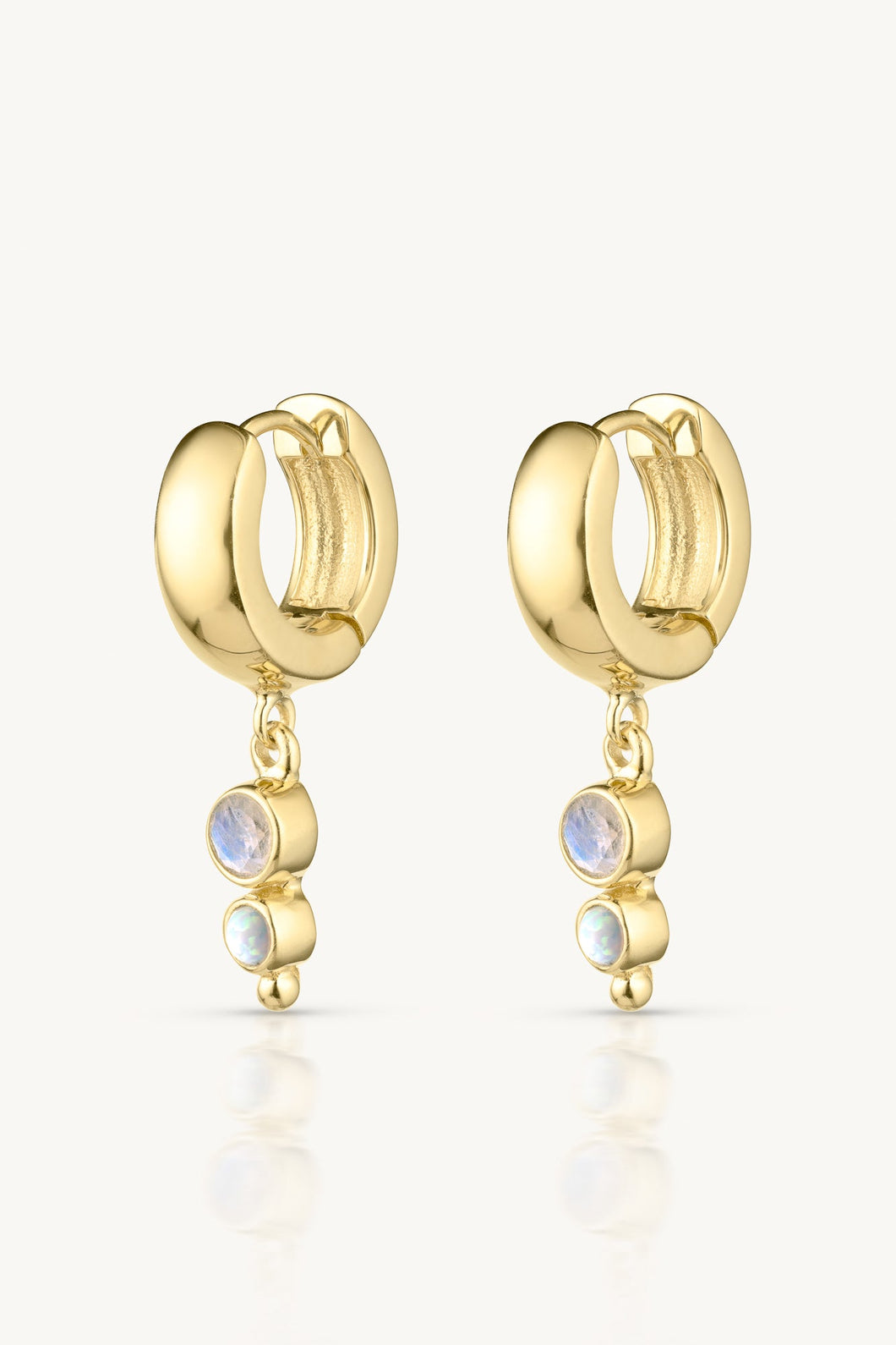 TONIMAY - CORA OPAL MOONSTONE GOLD HUGGIES