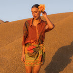 WANDERING FOLK - CUBAN TROPICAL SHIRT - COFFEE