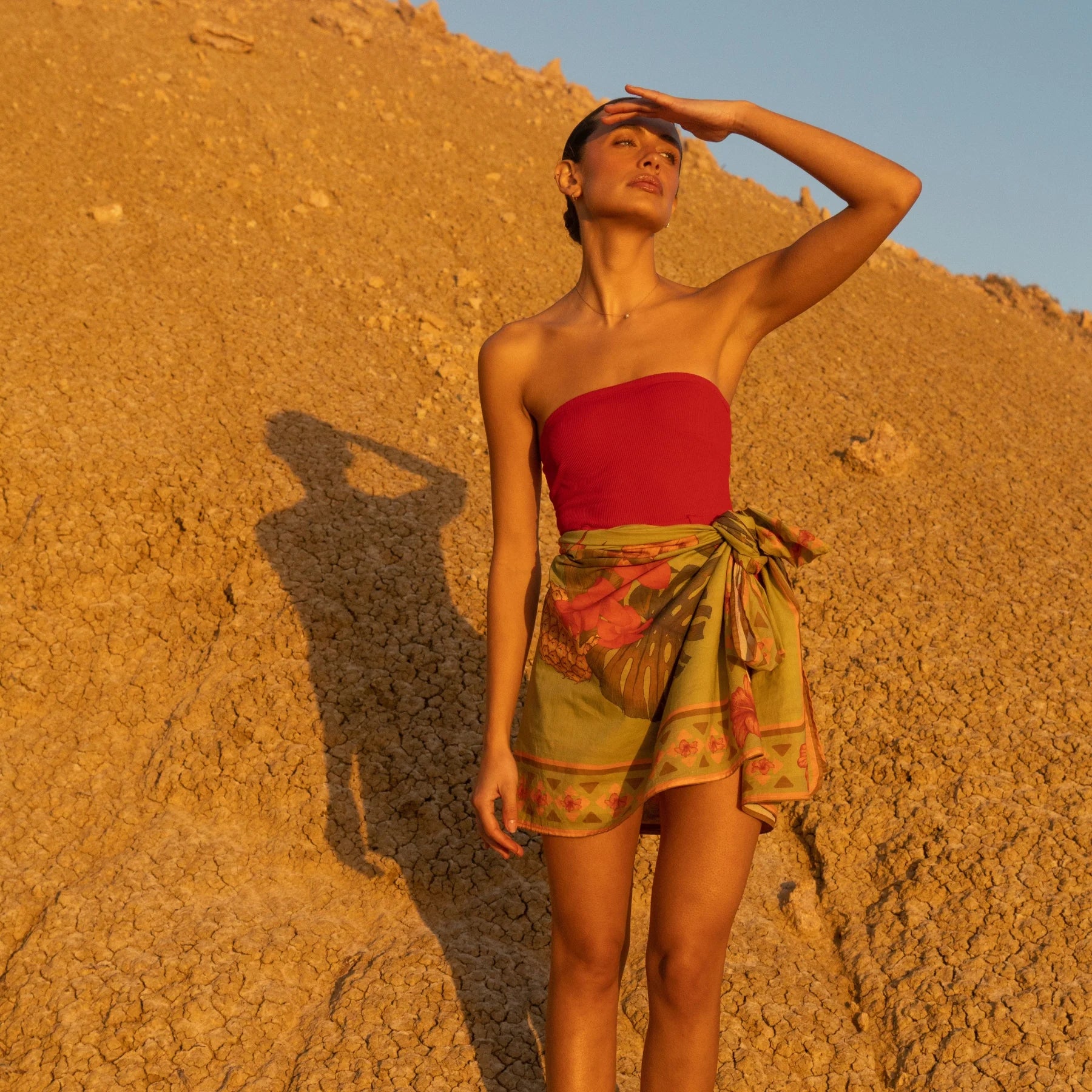 WANDERING FOLK - CUBAN TROPICAL SARONG - LIME